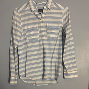 Express women Blue Striped Shirt